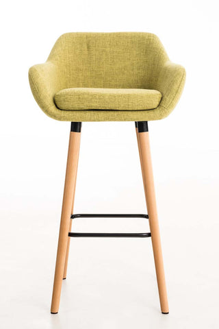 TPFLiving bar stool Grande frame wood fabric