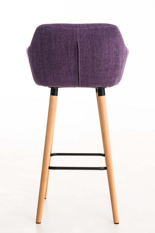 TPFLiving bar stool Grande frame wood fabric