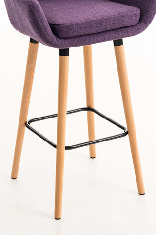 TPFLiving bar stool Grande frame wood fabric