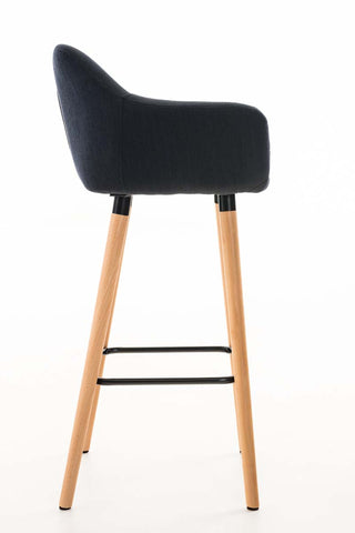 TPFLiving bar stool Grande frame wood fabric