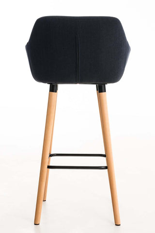 TPFLiving bar stool Grande frame wood fabric