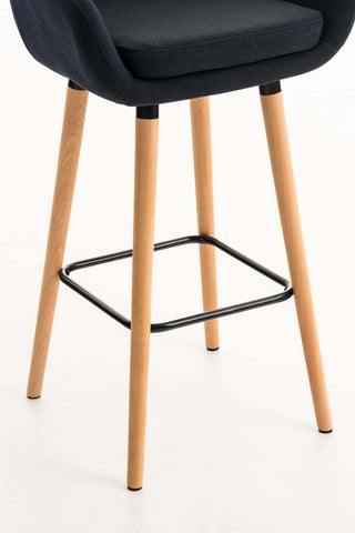 TPFLiving bar stool Grande frame wood fabric