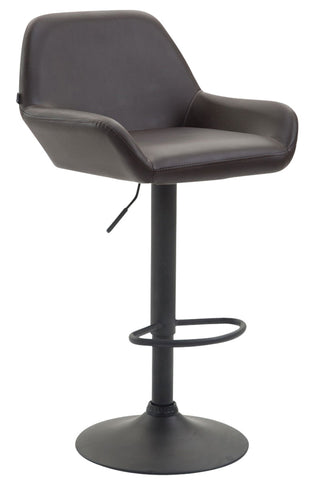 TPFLiving bar stool Bragnum frame black faux leather