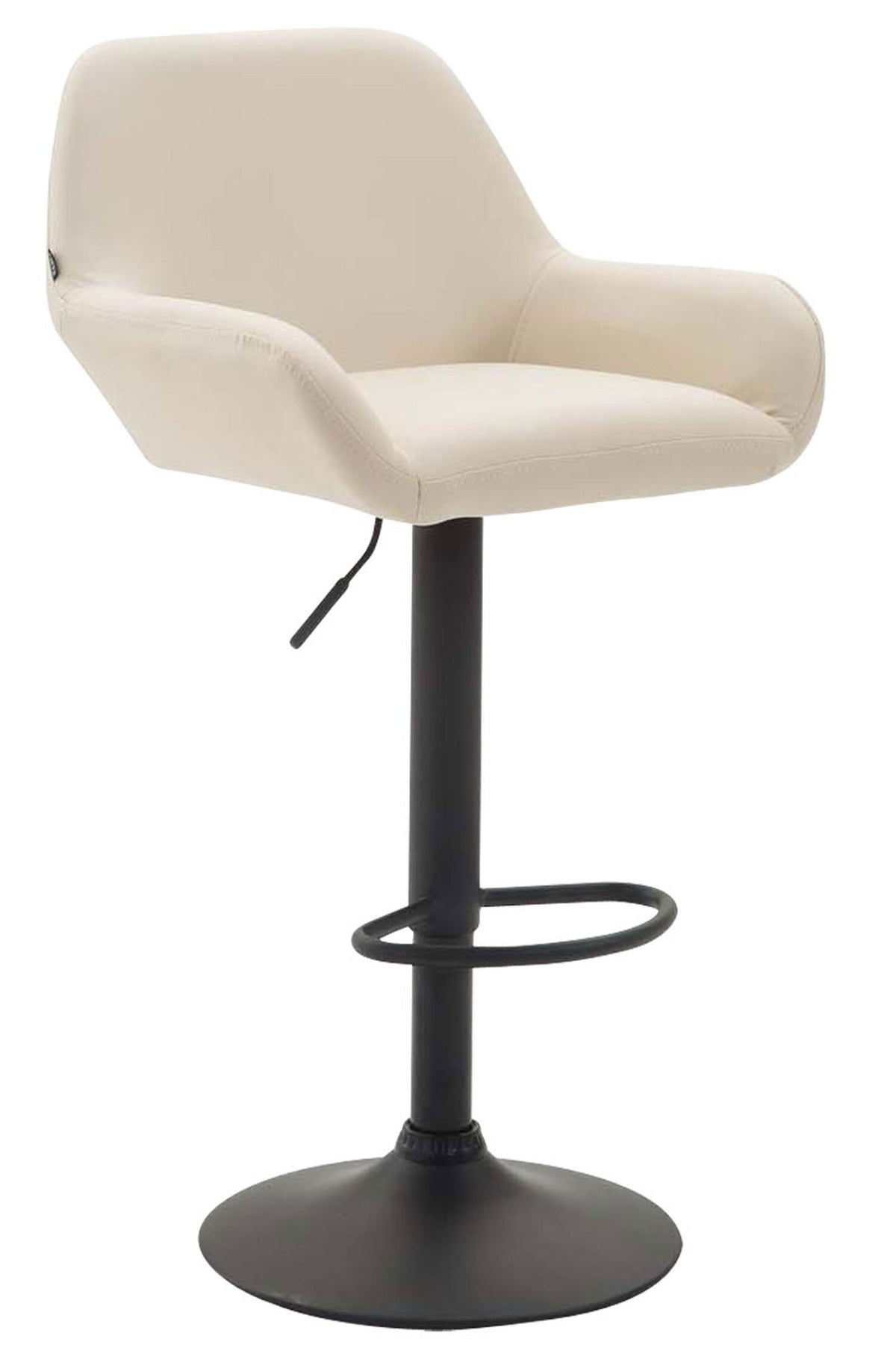 TPFLiving bar stool Bragnum frame black faux leather