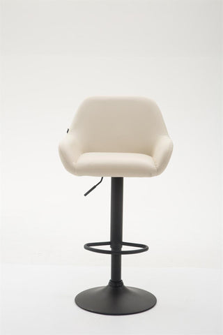 TPFLiving bar stool Bragnum frame black faux leather