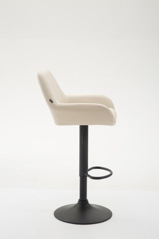 TPFLiving bar stool Bragnum frame black faux leather