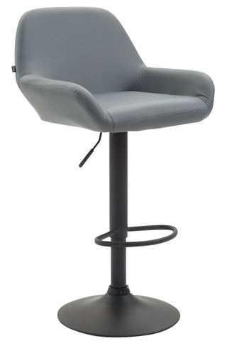 TPFLiving bar stool Bragnum frame black faux leather