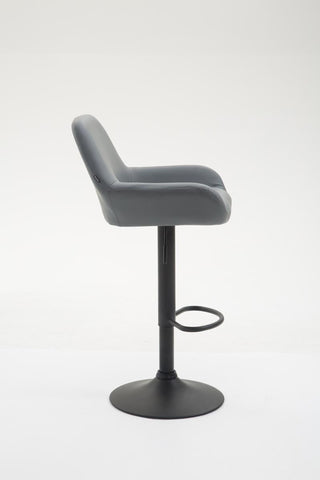 TPFLiving bar stool Bragnum frame black faux leather