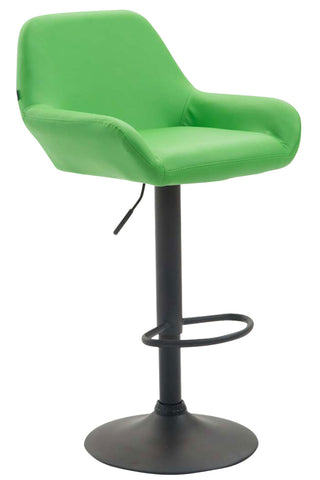 TPFLiving bar stool Bragnum frame black faux leather