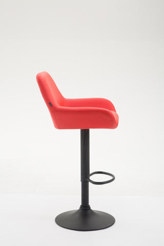 TPFLiving bar stool Bragnum frame black faux leather