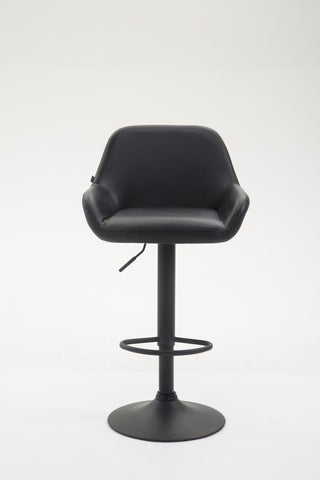 TPFLiving bar stool Bragnum frame black faux leather