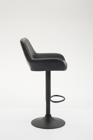 TPFLiving bar stool Bragnum frame black faux leather