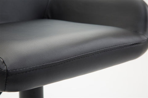 TPFLiving bar stool Bragnum frame black faux leather