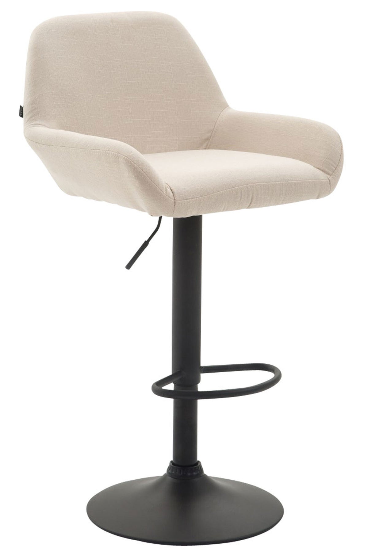 TPFLiving Barhocker Bragnum Gestell schwarz Stoff