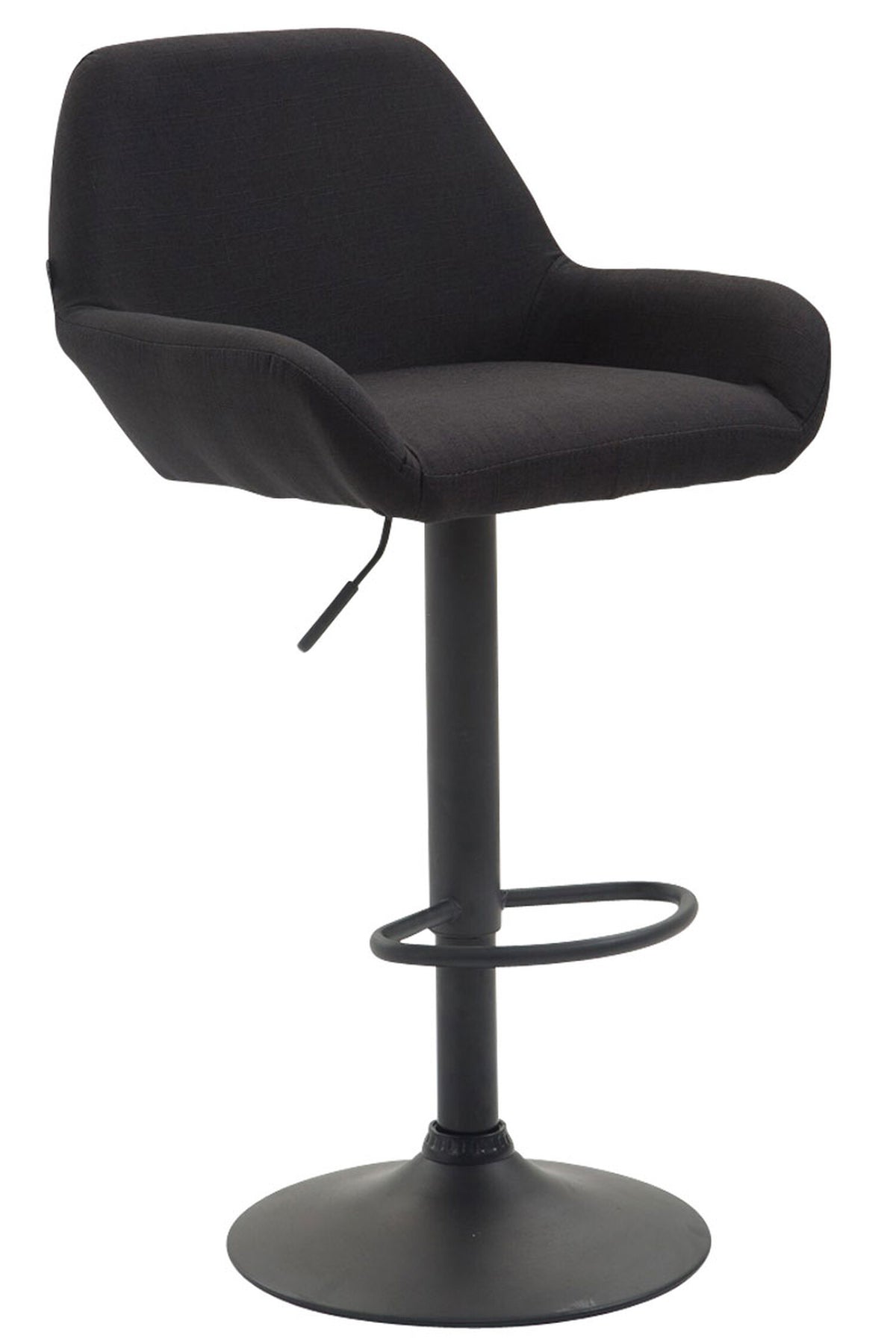 TPFLiving Barhocker Bragnum Gestell schwarz Stoff