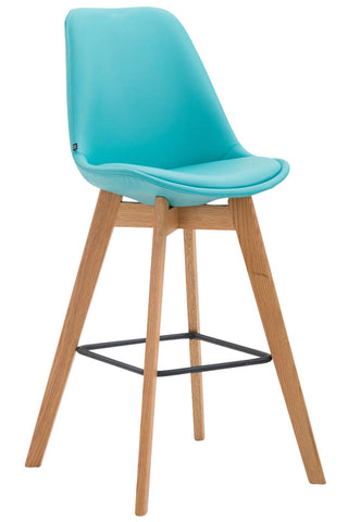 TPFLiving bar stool Medoc frame Natura faux leather