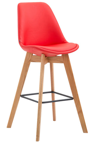 TPFLiving bar stool Medoc frame Natura faux leather