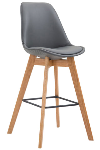 TPFLiving bar stool Medoc frame Natura faux leather