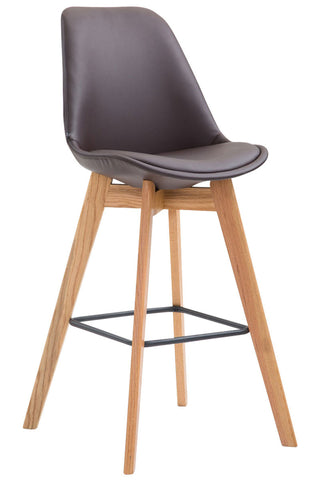 TPFLiving bar stool Medoc frame Natura faux leather