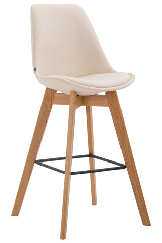 TPFLiving bar stool Medoc frame Natura faux leather