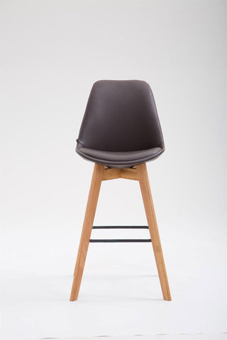 TPFLiving bar stool Medoc frame Natura faux leather