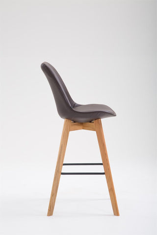 TPFLiving bar stool Medoc frame Natura faux leather