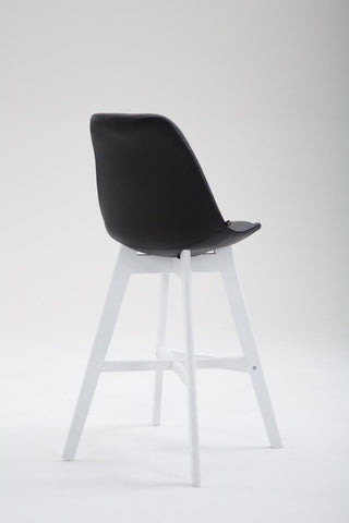 TPFLiving Bar Stool Canada Frame White Faux Leather