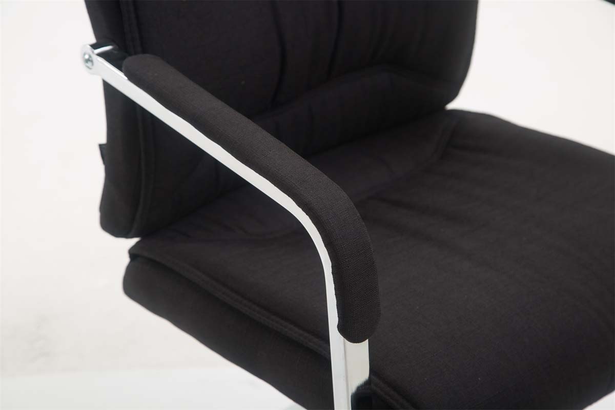 TPFLiving XL Besucherstuhl Anobo Stoff Gestell Metall