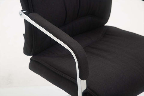 TPFLiving XL Besucherstuhl Anobo Stoff Gestell Metall