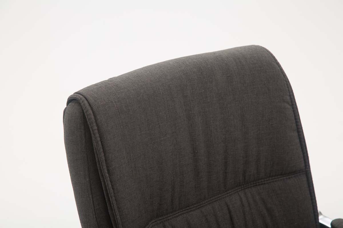 TPFLiving XL Besucherstuhl Anobo Stoff Gestell Metall