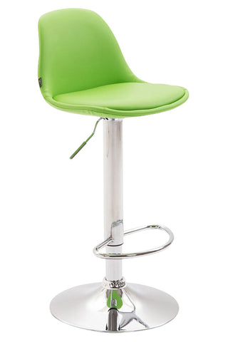 TPFLiving bar stool Kilian metal frame in chrome look fully upholstered faux leather