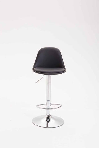 TPFLiving bar stool Kilian metal frame in chrome look fully upholstered faux leather