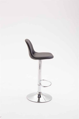 TPFLiving bar stool Kilian metal frame in chrome look fully upholstered faux leather