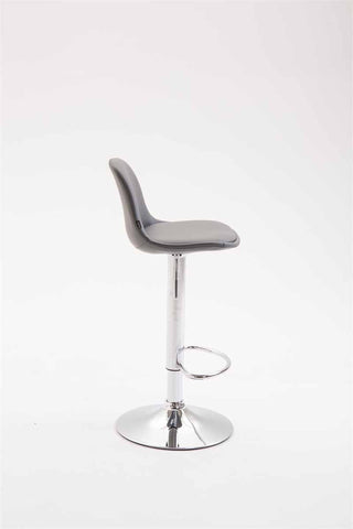 TPFLiving bar stool Kilian metal frame in chrome look fully upholstered faux leather