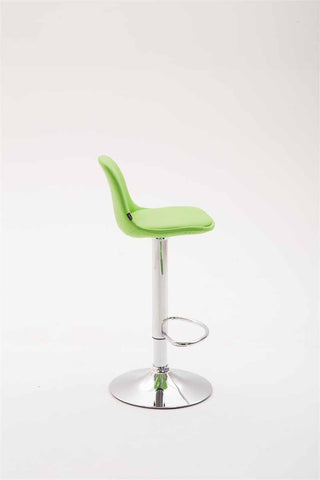 TPFLiving bar stool Kilian metal frame in chrome look fully upholstered faux leather