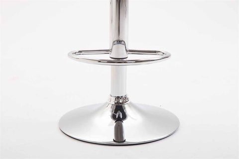 TPFLiving bar stool Kilian metal frame in chrome look fully upholstered faux leather