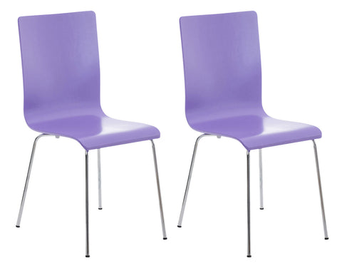 TPFLiving 2er Set Besucherstuhl Peppo mit Holzsitz