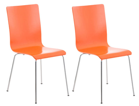 TPFLiving 2er Set Besucherstuhl Peppo mit Holzsitz