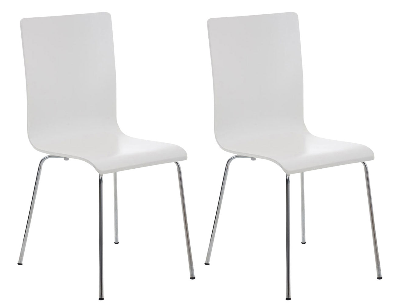 TPFLiving 2er Set Besucherstuhl Peppo mit Holzsitz