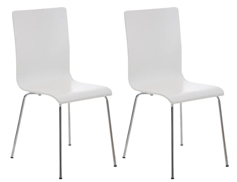 TPFLiving 2er Set Besucherstuhl Peppo mit Holzsitz