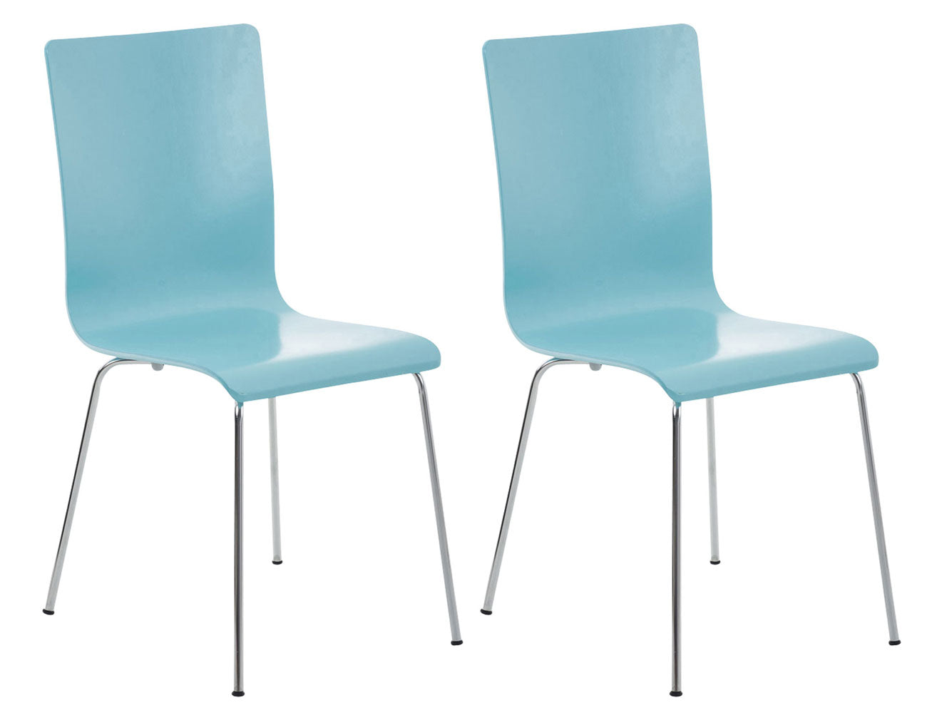 TPFLiving 2er Set Besucherstuhl Peppo mit Holzsitz