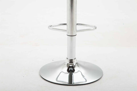 TPFLiving bar stool Lana V2 metal frame in chrome look faux leather