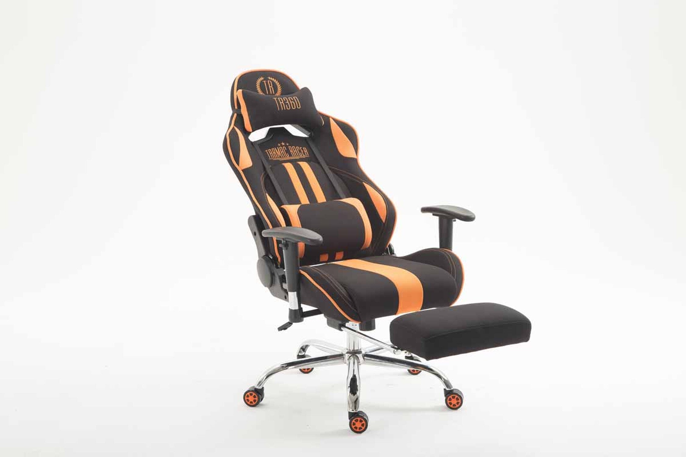 TPFLiving Racing Bürostuhl Limitless Stoff mit Fußablage
