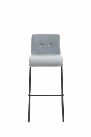 TPFLiving bar stool Kano square frame black faux leather