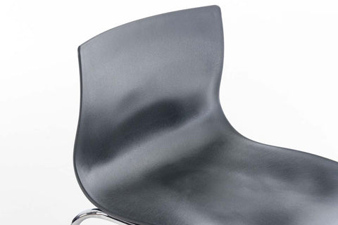 TPFLiving 2er Set Barhocker Hope 4-Fuß Gestell Metall in Chromoptik Kunststoff