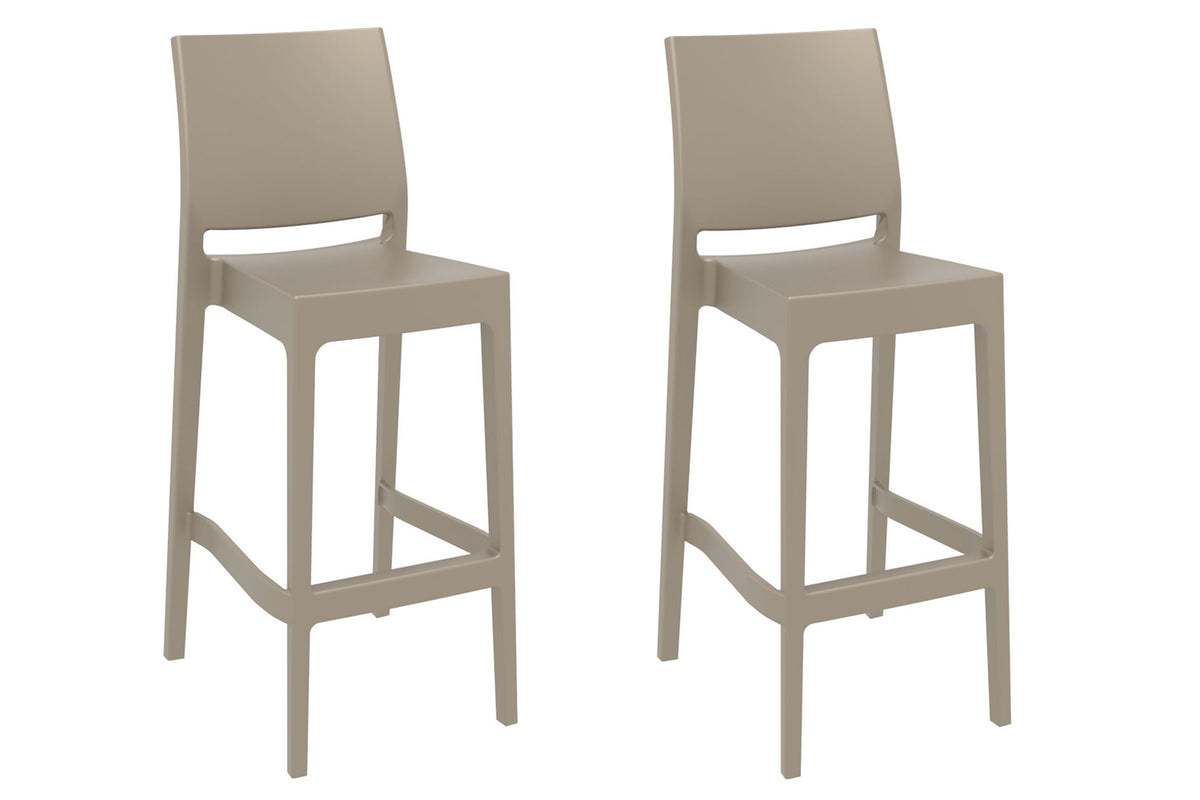 TPFLiving 2er Set Barhocker Maybrit Kunststoff