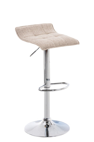 TPFLiving 2er Set Barhocker Medley Gestell Metall in Chromoptik Stoff