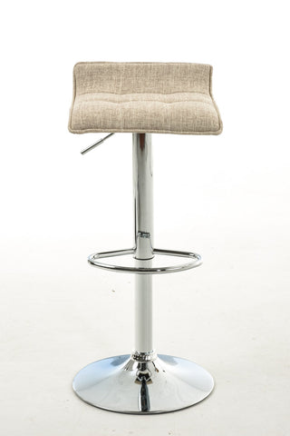 TPFLiving 2er Set Barhocker Medley Gestell Metall in Chromoptik Stoff