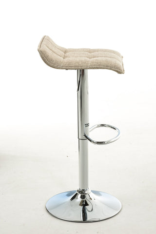 TPFLiving 2er Set Barhocker Medley Gestell Metall in Chromoptik Stoff