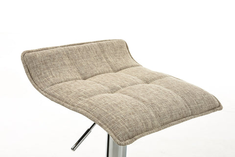 TPFLiving 2er Set Barhocker Medley Gestell Metall in Chromoptik Stoff